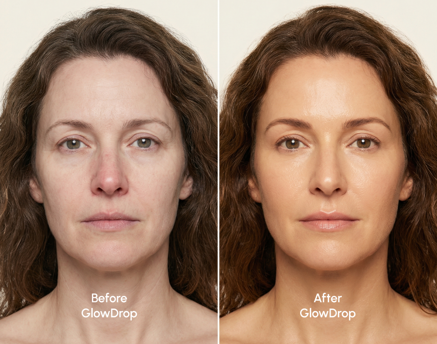 GlowDrop Brun-utan-sol-droppar – Glöden du dricker