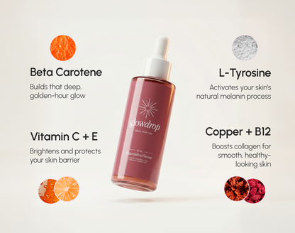 GlowDrop Brun-utan-sol-droppar – Glöden du dricker