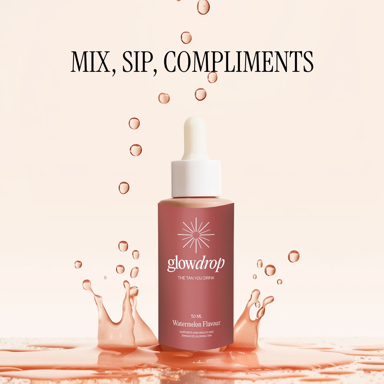 GlowDrop Brun-utan-sol-droppar – Glöden du dricker