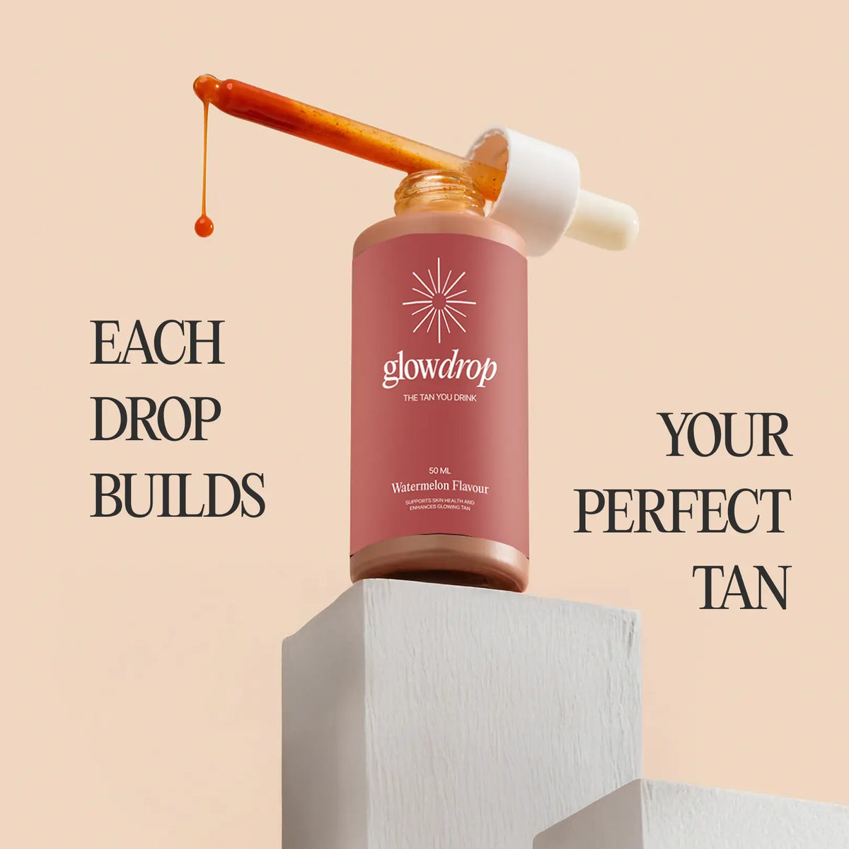 GlowDrop Brun-utan-sol-droppar – Glöden du dricker